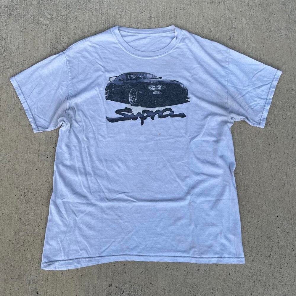 Nissan Supra 2000's Retro Black Japan Race Car Photography T-Shirt